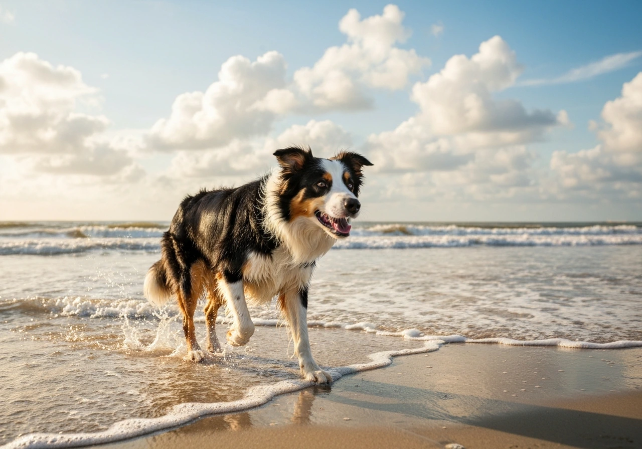 Border Collie enjoying the outdoors