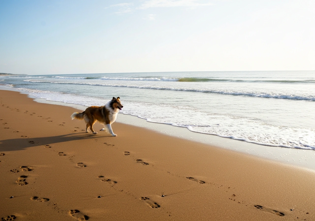 Collie enjoying the outdoors